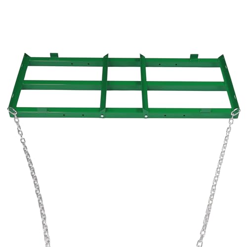 ALMULOO 4FT Drag Harrow Heavy Duty Steel Chain Harrow, Tow Behind Lawn
