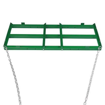 ALMULOO 4FT Drag Harrow Heavy Duty Steel Chain Harrow, Tow Behind Lawn