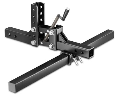 ATV/UTV Manual Implement Lift, 1-Point and 2-Inch Receiver, 50 in, Adjustable Height, UTV ATV Rake Scrape Blade Plow Disc Universal Tow Behind Attachments