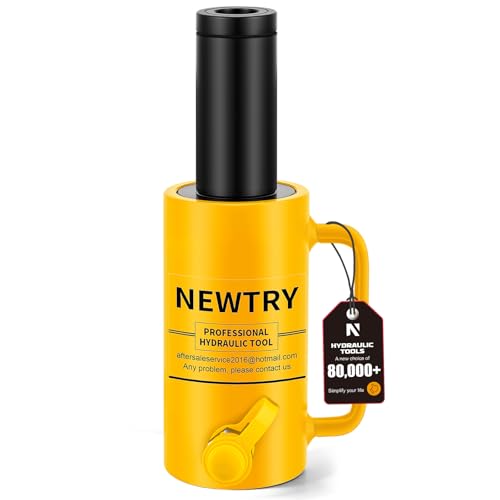 NEWTRY 20T Hydraulic Hollow Jack Cylinder, 4" Stroke Porta Power Ram