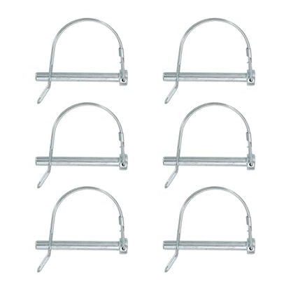 Trailer Coupler Pin, Pto Shaft Locking Hitch Pin W Ear - Fitting for (Farm Trailers - Wagons Towing - Garden Lawn Equipment - Hitches) 5/16" x 2-3/4" & 6 Pcs & Carbon Steel - size: 5/16" x 2-3/4"