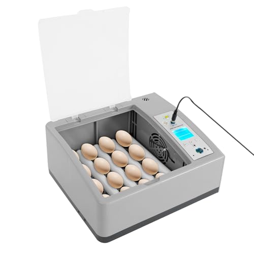 Egg Incubator 16 Eggs, Fully Automatic Digital Household Egg Incubator, Automatic Egg Turning, Temperature Control, 110V/12V Poultry Hatching Machine, for Chicken Duck Bird Eggs - size: 16 Eggs