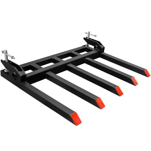 Garvee Clamp on Debris Forks for 48" Bucket, 2500 LBS Pallet Fork