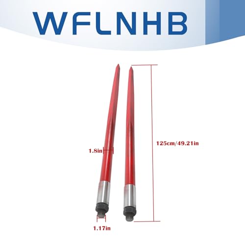 WFLNHB 2Pcs Hay Bale Spear 49 4500 lbs Capacity Spike Fork