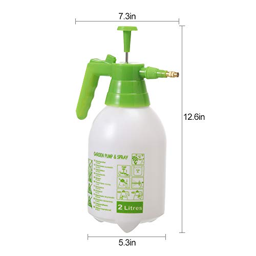 Itisll 2L Hand Pump Pressure Sprayer, 0.5 Gallon Garden Mister