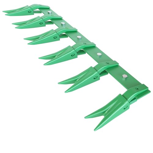 46" Bucket Tooth Bar for Tractor Loader 6 Shank Clamp On, Black - color: Green