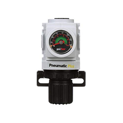 PneumaticPlus PPR2-N02BG Compressed Air Pressure Regulator, 1/4" NPT - size: 1/4" NPT