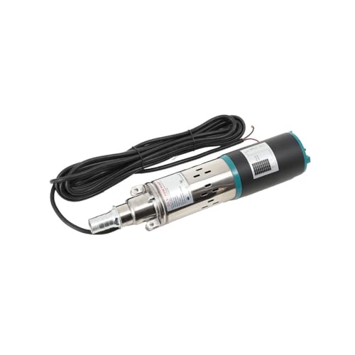 12V DC Submersible Deep Well Pump, Solar Water Pump - Black