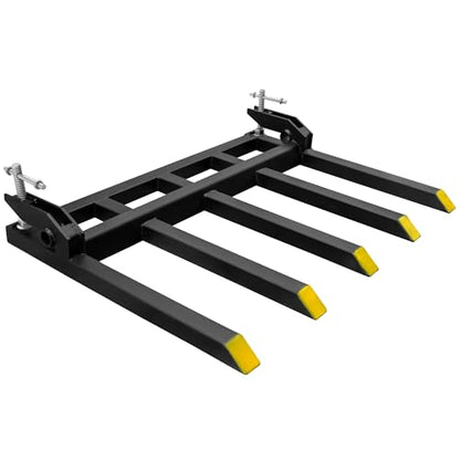 YITAMOTOR 2500lbs Clamp on Debris Forks Fits 48" Tractor Bucket Loader - size: 5 Debris Forks