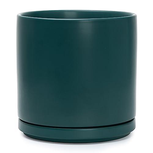 D'vine Dev 10 Inch Ceramic Planter Pot, Teal, 94-O-E-9 - color: Teal, size: Large