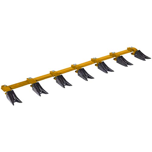 Bucket Tooth Bar for Sub-Compact Tractor - Orange 49 Inch, Fits Bucket Cutting Edges Sized 1/2" or Less with No Drilling Required | Heavy Duty Design by Heavy Hitch | Made in USA - color: Orange, size: 49"