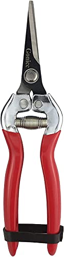 gonicc Micro-Tip Pruning Snips(GPPS-1008), Stainless Steel Garden Shears - color: Red Micro-tip Pruning Snip
