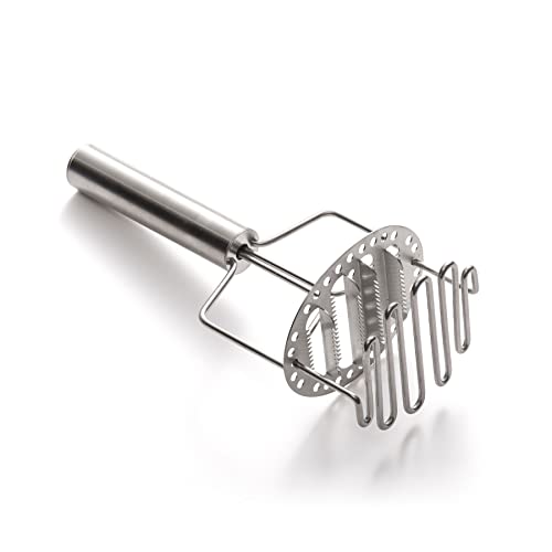 Fox Run Stainless Steel Potato Masher, 3 Level Tomato and Potato Masher, 9.25"
