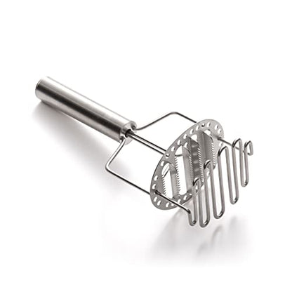 Fox Run Stainless Steel Potato Masher, 3 Level Tomato and Potato Masher, 9.25"