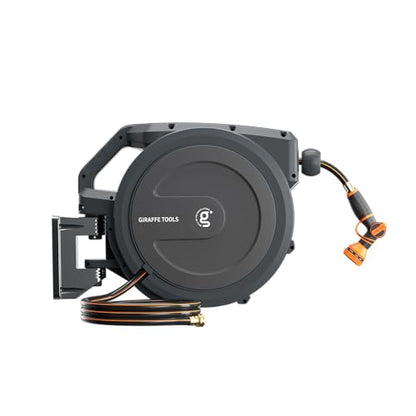 Giraffe Tools Retractable Garden Hose Reel 1/2"78FT Metal Bracket - size: 1/2 78FT