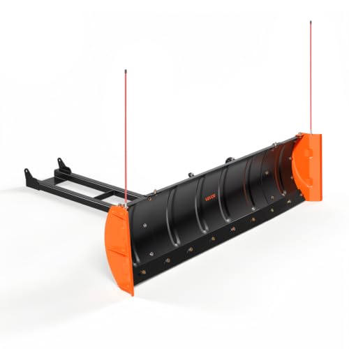 VEVOR Snow Plow Kit 43 in/60 in Width Adjustable Plow Attachment Side Wings - size: 43in-60in Adjustable, with Side Wings