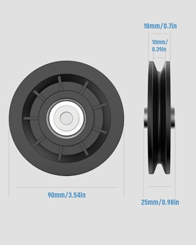 3.5" Nylon Pulley Wheel, Cable Replacement Pulley - size: 1 Pack