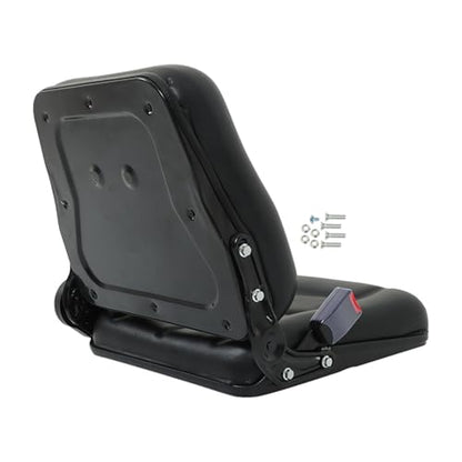 munirater Universal Fold Down Tractor Seat with Seatbelt and Slide