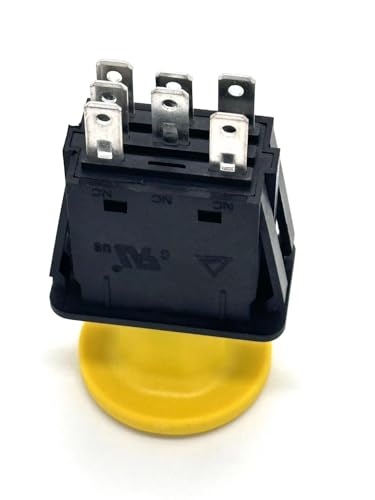 Clutch PTO Switch 7 Terminals fits MTD Cub Cadet 925-3233A 725-3233A 925-3233 725-3233 Delta 6201-308 6204-308 Blade Clutch Compatible for RTZ XT2 ZT1 ZTR Zero Cub Cadet PTO Switch 10 AMP Yellow