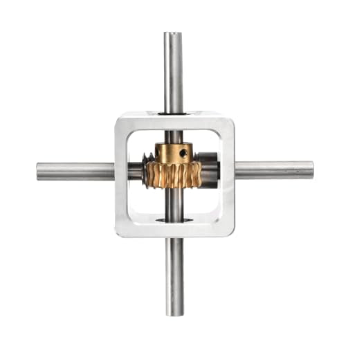 uxcell Gear Box 90 Degree Right Angle Worm Gearbox 1:20 Reduction Gearbox 1 Module 20 Teeth Worm Gear Aluminum Frame Simple Mechanical DIY Module with 8mm Shaft, 118x118x50mm(LxWxH) - size: 8mm Shaft, style: 1:20 Big