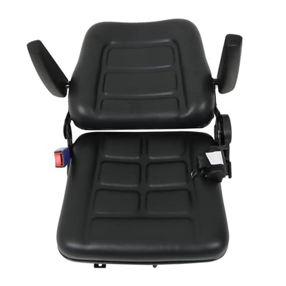 GXYWADY Universal Adjustable Forklift Seat Replacement for Excavator Forklift Tractor Skid Loader Backhoe Dozer Telehandler