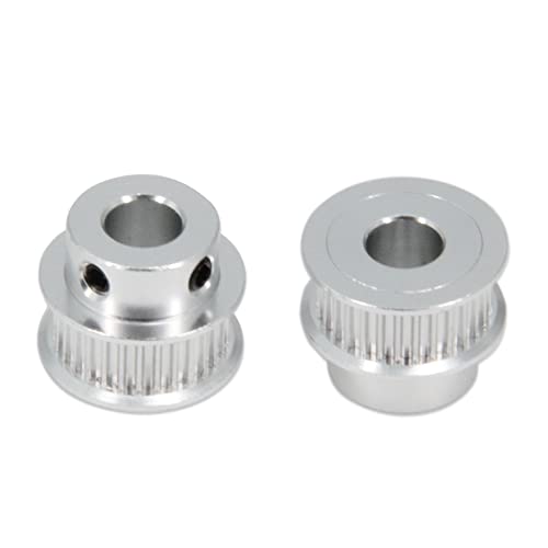 2PCS Set GT2 Synchronous Wheel 20&30 Teeth 8mm Bore Aluminum Timing Pulleys with 2PCS Length 200mm Width 6mm Belt (20-30T-8B-6) - style: 20-30T-8B-6