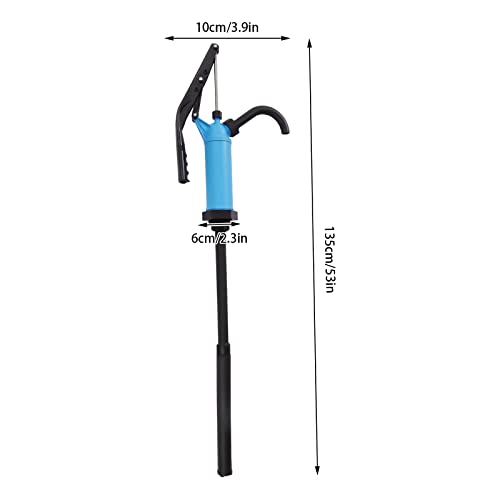Manual Drum Pump Lever Type Blue PP Hand Pump for Gasoline Diesel Water 5-55 Gallon Barrel Transfer