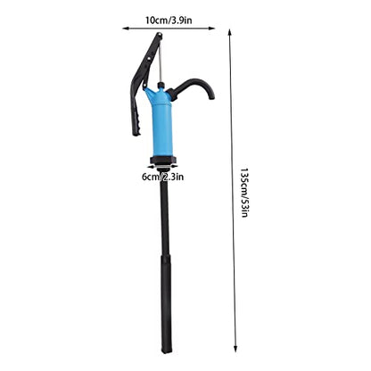 Manual Drum Pump Lever Type Blue PP Hand Pump for Gasoline Diesel Water 5-55 Gallon Barrel Transfer