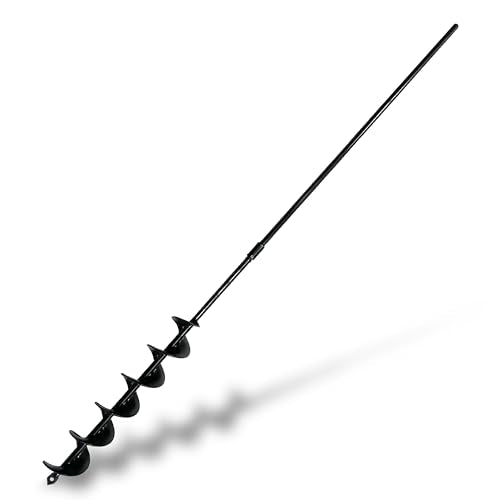 TCBWFY 2x32 Inch Auger Drill Bit for Planting - Long Handle Easy Planter Garden Auger - Bulb & Bedding Plant Augers - Post Hole Digger for 3/8”Hex Drive - size: 2"x32"