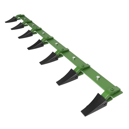 Heavy-Duty Tractor Bucket Tooth Bar for Loader & Skid Steer, 72 Inch Bucket Teeth Attachment, No-Drill Bolt-on Install, 4560 Lbs Capacity Alloy Steel, Fits Up to 1/2" Cutting Edge,Rust-Resistant - size: green72"