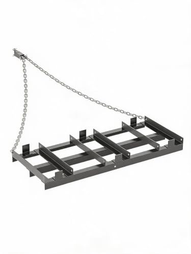Drag Harrow Driveway Grader & Lawn Leveling Rake, 4FT, with Chain - size: 48*20 inches