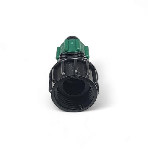25-Pack - USA Made Premium Drip Tape Irrigation Tubing (Female Hose Swivel) (5/8" or .625" - .645") Universal Perma-Loc Connector Barbed Locking Fitting - Fits All Brands 16mm Drip Tape AG Tubing - style: Female Hose Swivel 25 Pack