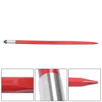 GXYWADY 2PC 43" Red Hay Spear 3000lb for Bobcat Skid Steer Tractor