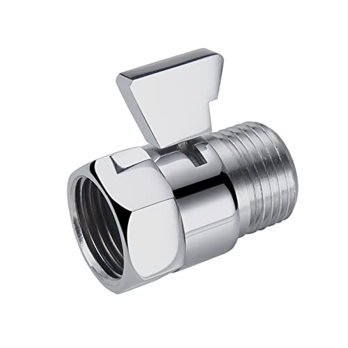 Angle Brass Shut Off Valve for Handheld Shower, Water Pressure Regulator Replacement, Chrome - color: Chrom