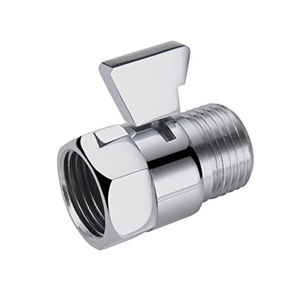 Angle Brass Shut Off Valve for Handheld Shower, Water Pressure Regulator Replacement, Chrome - color: Chrom