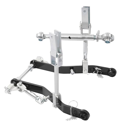 ALMULOO 3-Point Hitch Kit Assembly Compatible with Kubota B-Series Compact Tractors, Category 1 Heavy Steel+White Zinc, Powder Coated+Galvanized, Does Not Fit BX Series Tractors