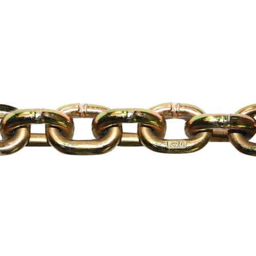 VULCAN Binder Chain with Clevis Grab Hooks - Grade 70-1/2 Inch x 16 Foot - 11,300 Pound Safe Working Load - size: G70 1/2" x 16' w/Grab Hooks (Individual)
