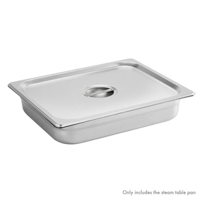 New Star Foodservice 1/2 Size Stainless Steel Steam Table Pan, 12.8 x 10.5 x 2.5 Inches, 18/8 Stainless Steel, 24 Gauge, NSF Certified (Set of 6) - size: 1/2, style: 2.5" Deep