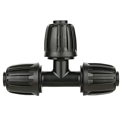 Drip Hose Connectors for 1/2" Tubing, Barbed Tee, 10pcs - size: 1/2" Tee