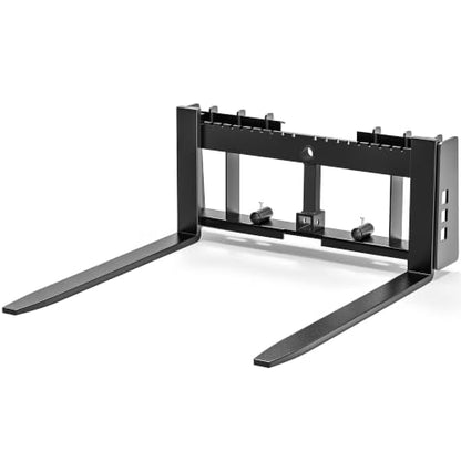 YINTATECH 42" Skid Steer Pallet Fork Frame 3000 lbs Quick Tach Loader Mount