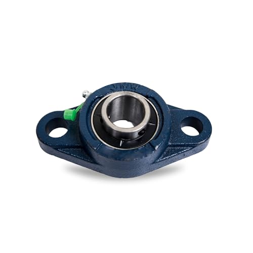 Jeremywell UCFL204-12 Pillow Block Bearing (2 Pack), 3/4 inch Bore, 2-Bolt Flange Mounted, Solid Base, Self-Alignment - size: UCFL204-12