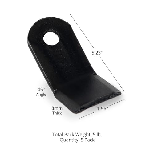 Titan Attachments 5 Pack Set Replacement Y Blades, Direct Replacement 48in ATV Tow-Behind Flail Mower, 8mm Steel