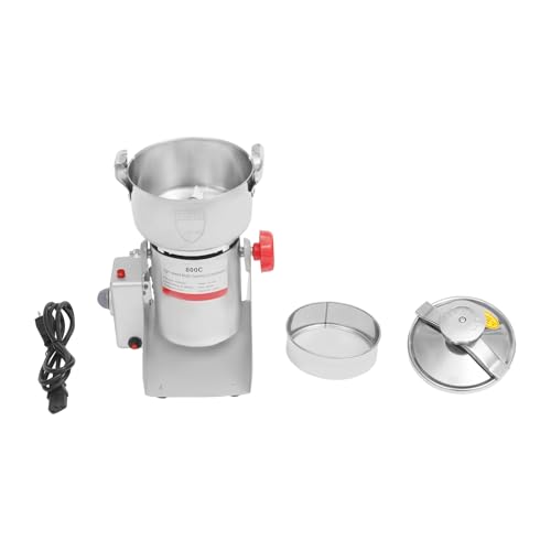 Grain Mill Grinder 800g High Speed Food Grain Mill 304 Stainless Steel Seeds Flour Nut Pill Wheat Corn Herbs Spices & Seasonings Dry Grinders Electric Machine Grinder for Kitchen - size: 800g