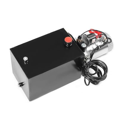 Nakkaa 12V DC 13 Quart Single Acting Hydraulic Pump Hydraulic Power Unit - size: 13 Quart Single