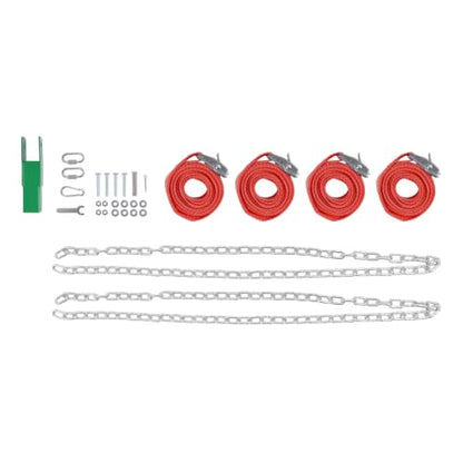 ALMULOO 4FT Drag Harrow Heavy Duty Steel Chain Harrow, Tow Behind Lawn