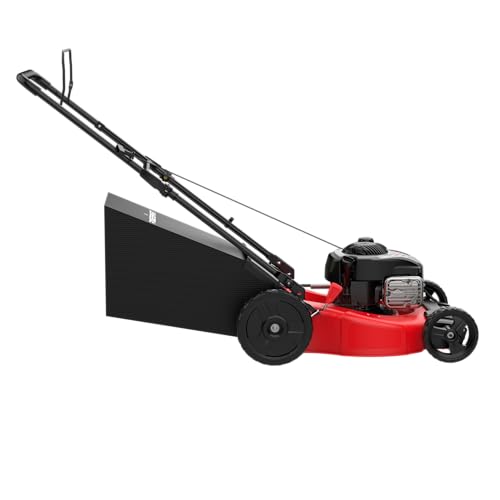 PowerSmart Gas Lawn Mower 21-inch with 140cc Briggs and Stratton E550 Engine, 2-in-1 Push Mower with Mulch, Bagger