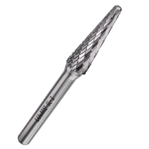LU&MN SL-3 Tungsten Carbide Burr, 3/8" Head 1/4" Shank, 1 Pc - size: SL-3