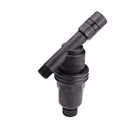 Raindrip R605DT "Y" Filter, 3/4-Inch MPT X 3/4-Inch MPT, for Drip Irrigation Systems, Connect to Pipe such as Sprinkler Riser, Removable Filter, Black