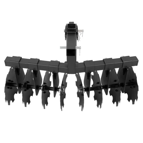 WUTIST 35" Disc Harrow Plow Attachment Compatible with All ATVs, UTVs - color: Black