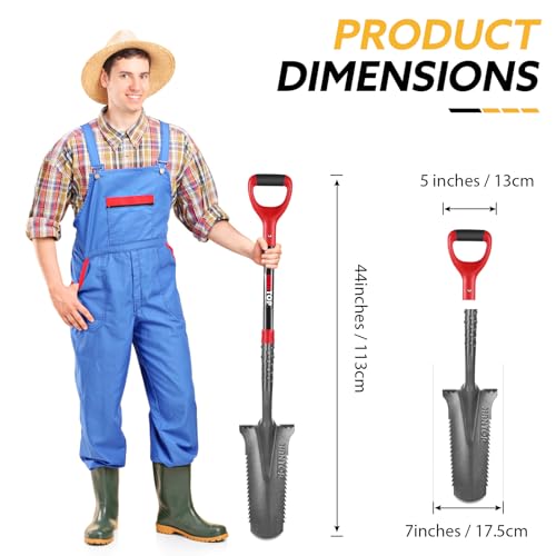 Drain Spade Garden Digging Shovel Root Saw Spades for Digging, 44 inches - style: Contemporary
